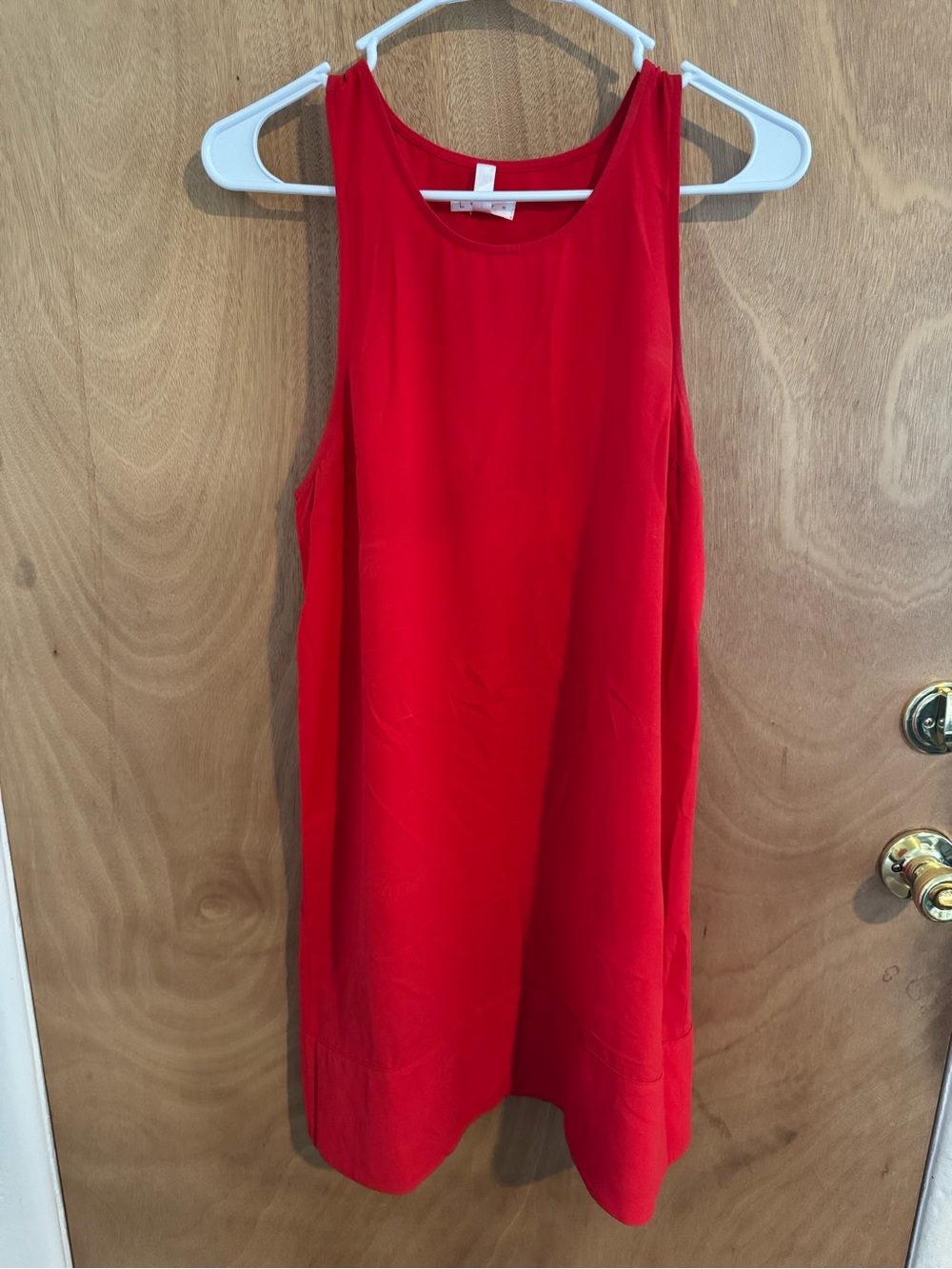 Leith Sleeveless Red Shift Dress